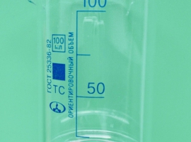 Мерный стакан, 100 мл (термостойкое стекло)