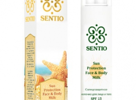Солнцезащитное молочко для лица и тела SPF 15 Sentio  50мл
